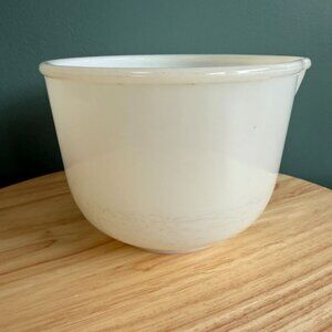 Vintage Sunbeam Glassbake Small Mixing Bowl White Milk Glass With Spout